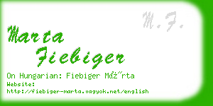 marta fiebiger business card